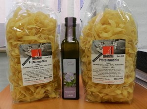 Proeteinnudeln und Leinöl aus der Mühle Gessmann